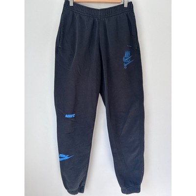Nike Sportswear Mens Double Swoosh Fleece Joggers Sz S Black Blue Red Athleisure