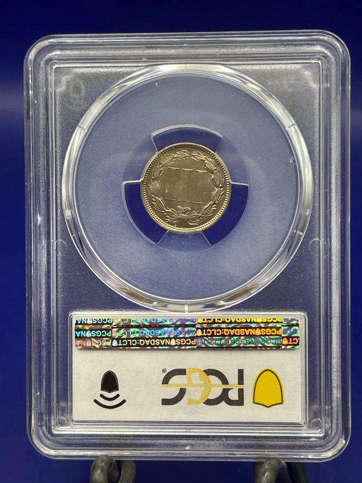 1881 3 CENT NICKEL GRADED PROOF 64 BY PCGS , MINTAGE OF ONLY 3,575! - Image 3 of 4