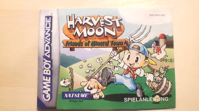 Harvest Moon: Mineral Town - Booklet - Nintendo Gameboy Adcance Anleitung - NOE