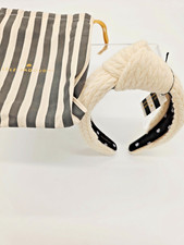 Lele Sadoughi Cable Knit Knotted Headband Cream New w/ Dust Bag