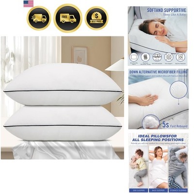 Hotel Collection Bed Pillows for Sleeping 2 Pack Standard Size Cooling Pillow...