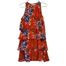 Loft Women Sleeveless Layered Dress Ruffled Coquette Y2K Size S Boho Festival