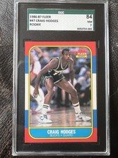 1986-87 FLEER #47 CRAIG HODGES ROOKIE SGC 7