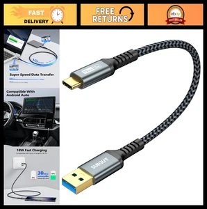 10Gbps USB C to USB C Cable, 3A Fast Charging & Data Transfer, 1FT, 5-Pack for A