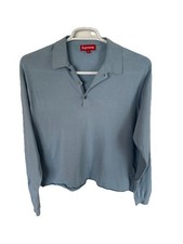 Supreme Collared Long Sleeve Shirt Light Blue Size Medium