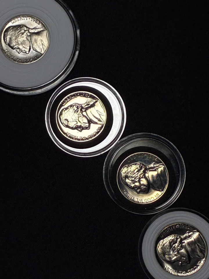 Uncirculated 1962 1963 1964 1965 Jefferson Nickel Collection 5FS Five Full Steps - Image 2 of 4