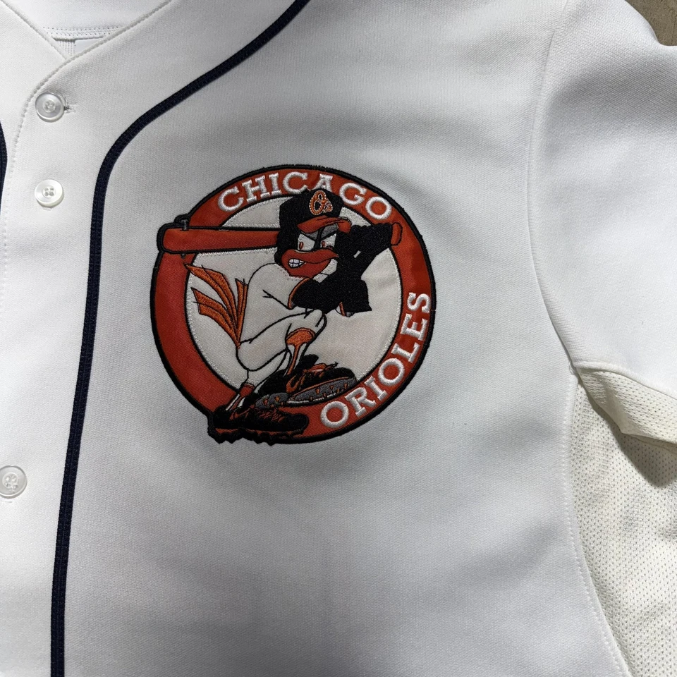 Camiseta de béisbol Chicago Orioles para hombre XL blanca majestuosa 28 número MILB retroceso Foto 2 de 4