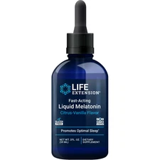 Life Extension Fast-Acting Liquid Melatonin (Citrus-Vanilla Flavor), 3 mg, 2 oz