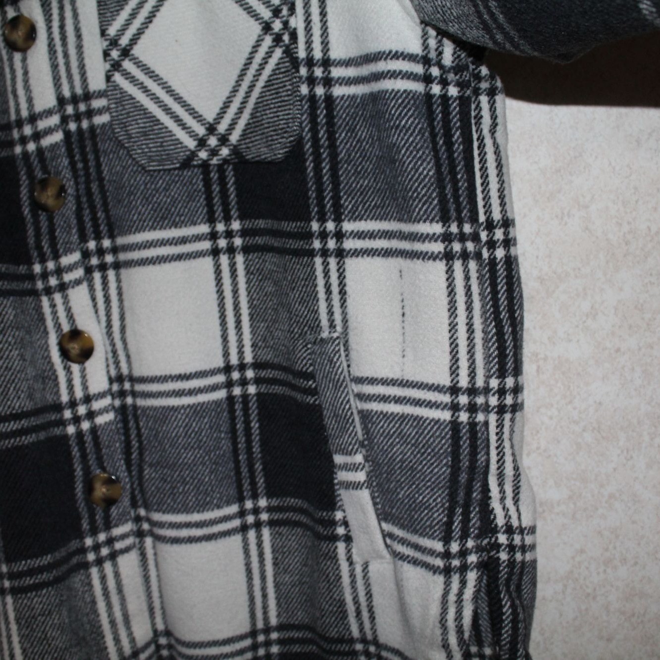 Member's Mark Shacket Plaid Button Down Jacket Fa… - image 5