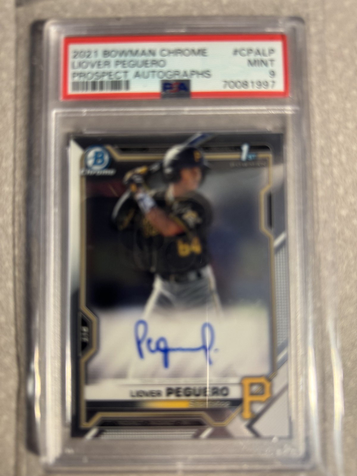 2021 Bowman Chrome Prospect Autographs Liover Peguero #CPA-LP (RC) *** PSA 9 ***