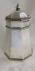 GORHAM STERLING SILVER TEA CADDY 1895 DATE SYMBOL LIGHTHOUSE OCTAGONAL NO MONO