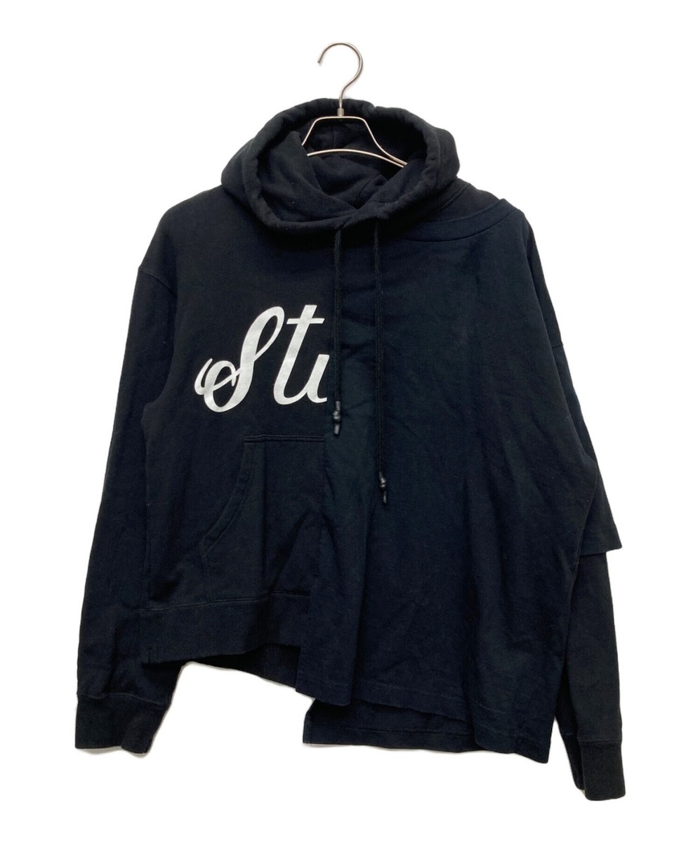 Maison MIHARA YASUHIRO Combined Hoodie/A02HD782 Size: 46 Black
