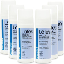 Lafe's Natural Bodycare Roll On Deodorant Unscented 3 fl. oz Each Pack of 6 