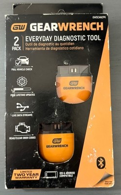 GEARWRENCH Everyday Diagnostic Tool OBDII Scanner GWSCAN 2-Pack - NEW! 