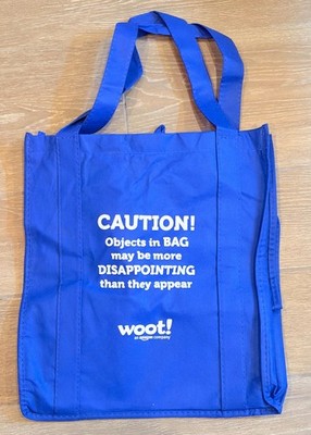 Woot! by Amazon Reusable Tote Bag ''Objects May Be More Disappointing'' Grocery