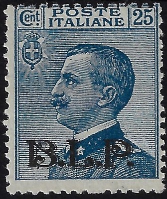 1922 Italy Kingdom B.L.P. BLP Overprint II Type 25c Blue MNH** New
