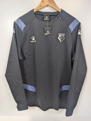 Watford FC 2021/22 Kelme Fußball Training Sweatshirt Schwarz Herren Large Neu