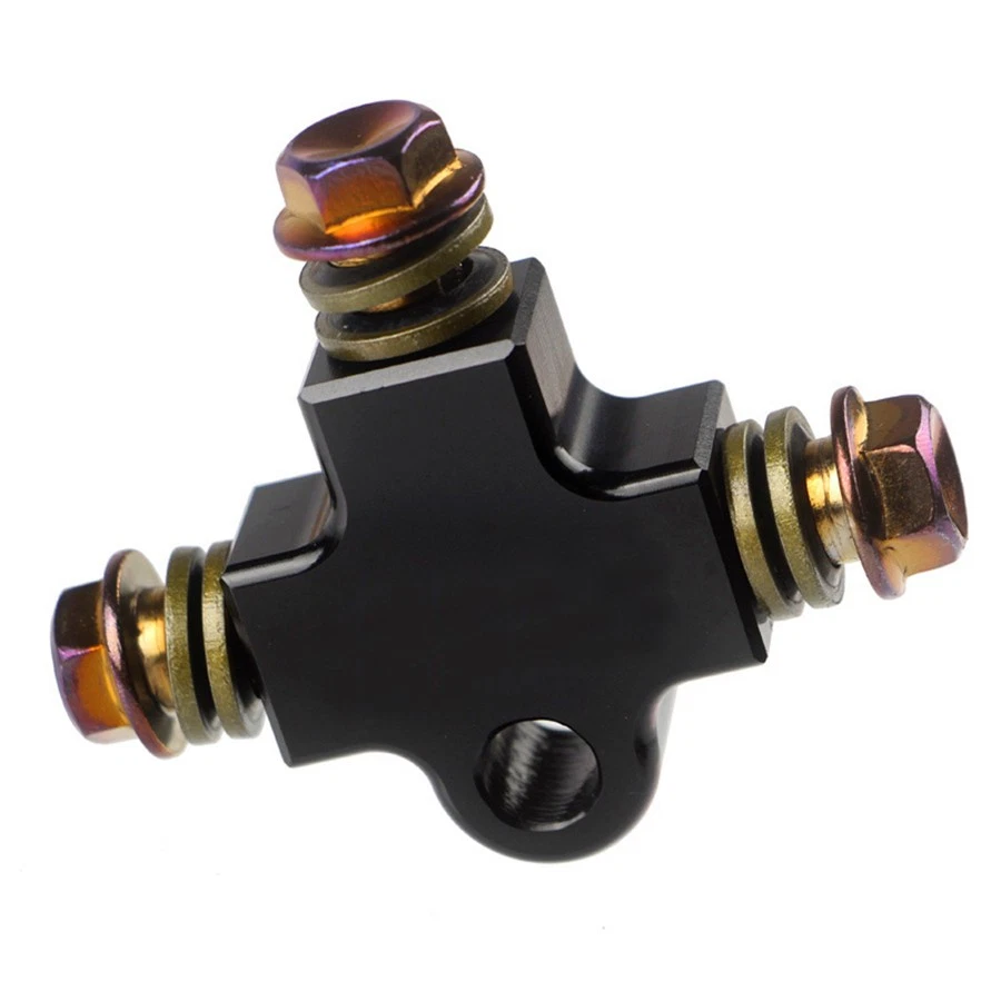Motorcycle Hydraulic Brake Hose Pipe Tee Connector 3-Way Adapter Kit Universal - Image 3 of 4