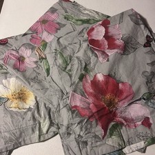 Pottery Barn Square Pillow Shams Hummingbirds Butterflies Botanical Reversible 3