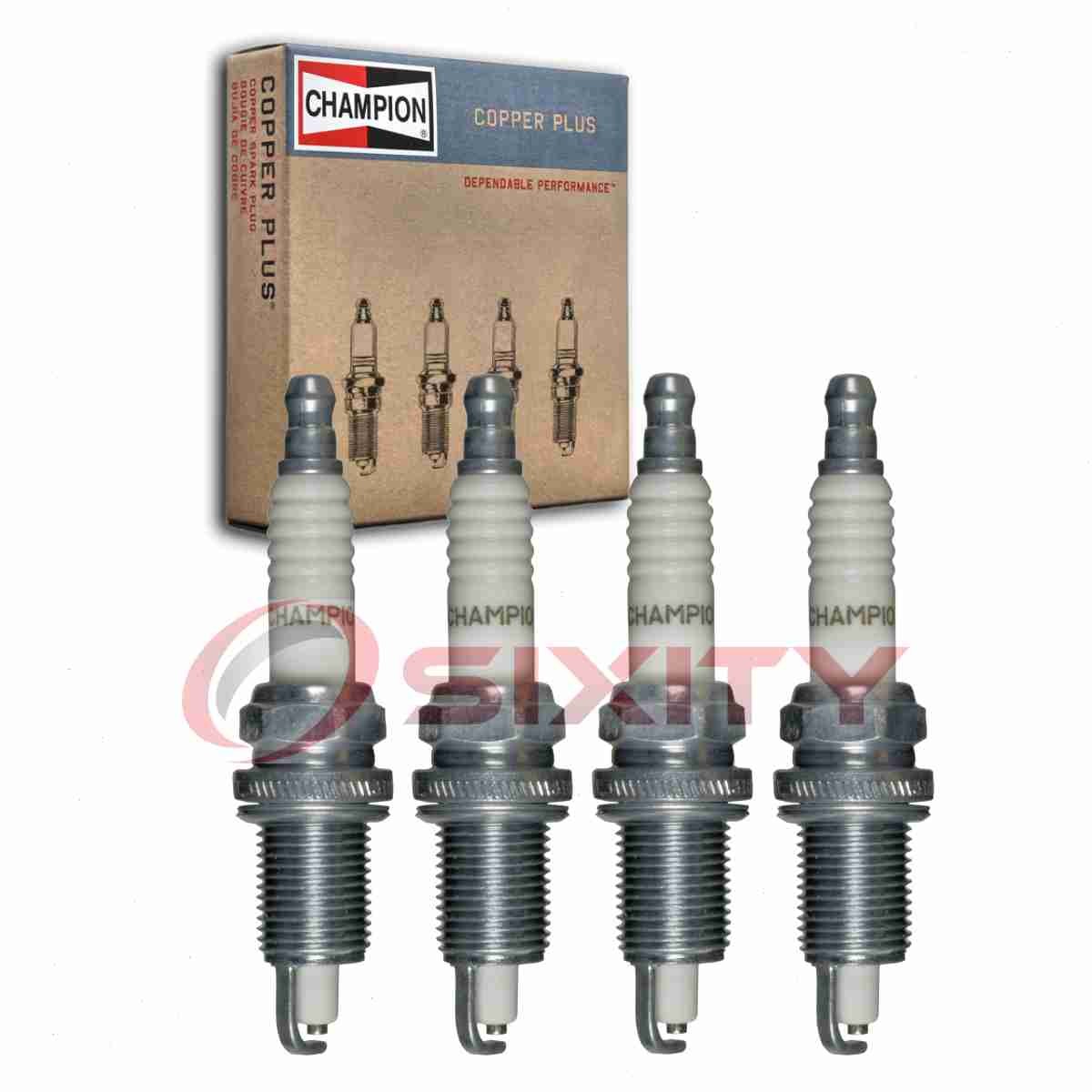 4 pc Champion Copper Plus Spark Plugs for 1983-1985 Jeep Scrambler 2.5L L4 uo