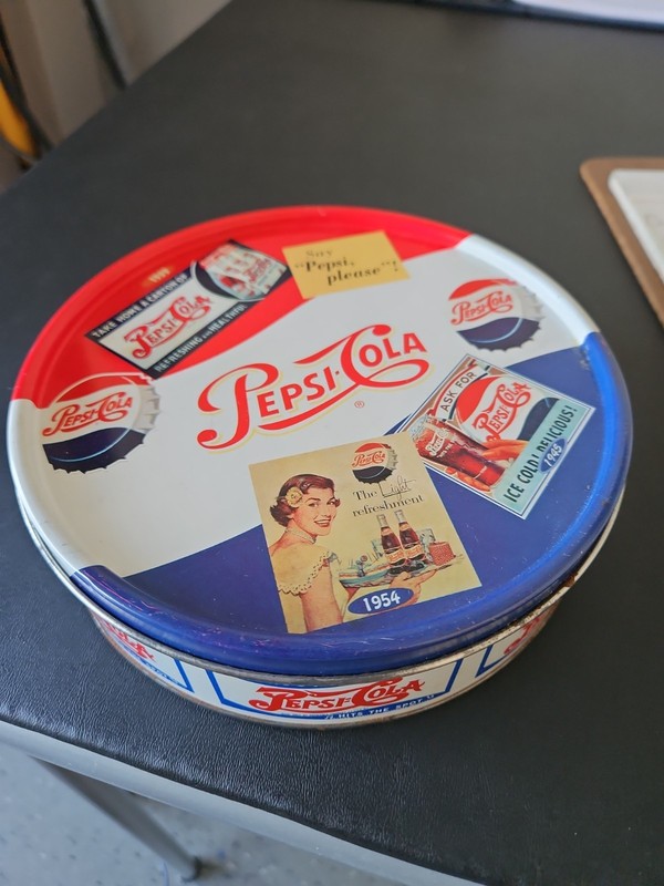 Pepsi Cola Vintage Red White And Blue Small Tin