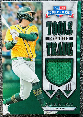 Nick Kurtz 2025 Panini Crusade #TTS-NKZ Tools of the Trade Swatches (RC, MEM)