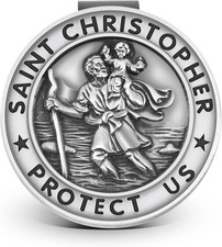 Saint Christopher Visor Clip, Car Automotive Accessories, Gift for New Driver (S