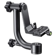 Aluminum Alloy 360 Degree Panoramic Gimbal Tripod Head with 1/4'' Standard Qu...