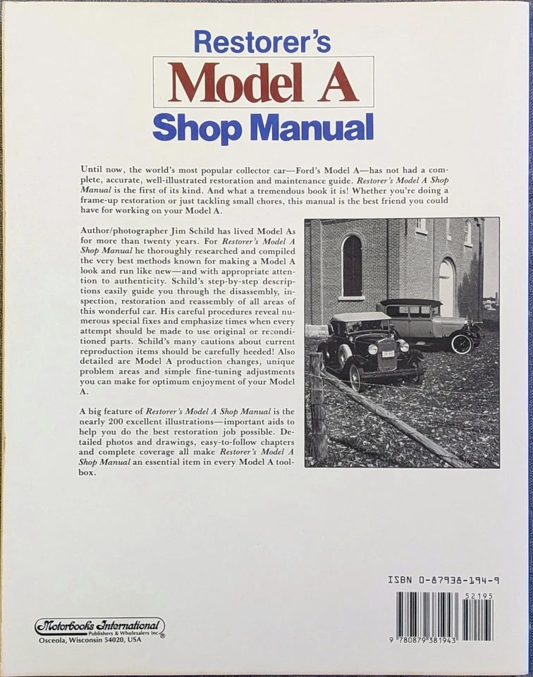 Ford Modelo A 1928 1929 1930 1931 Restauradores Taller Servicio Reparación Manual PB Foto 2 de 4