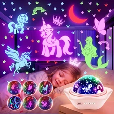 Onefire Christmas Gifts for Girls: 6-in-1 Light Projector, Unicorn & More