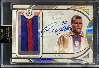 2024-25 Topps Dynasty UEFA Barcelona Rivaldo On Card Auto Match