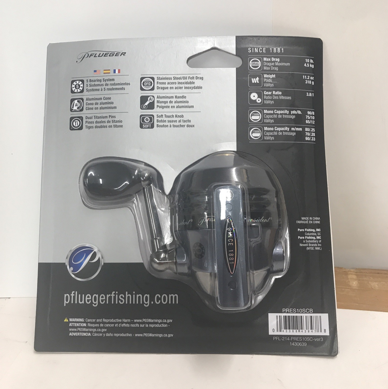 Pflueger President Spincast Fishing Reel New Sealed