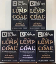 5 Duke Cannon Supply Co. Big Ass Lump of Coal Activated Charcoal Soap 10 oz ea
