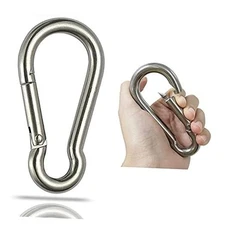 Large Spring Snap Hook Carabiner, 304 Stainless Steel Heavy Duty 4 inch,2 Pack