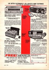 Lafayette Radio Electronics 1965 Vintage Print Ad Hi-Fi CB Equipment