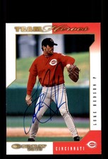 Signed Baseball Card Auto Luke Hudson 2003 Donruss Team Heroes #147 Reds