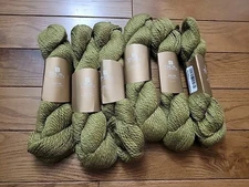 6 X Sol Alpaca Yarn 80% Baby Alpaca 20% Silk Green, New, 300 gr