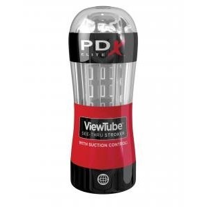 PDX Elite ViewTube See-Thru Stroker Ribbed Textured