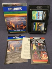 1982 ATLANTIS Mattel Intellivision iMagic Box Game Overlays Game CIB 2 Player