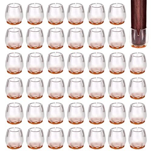 40 Pezzi Tappi Sedie Silicone 12-17 mm Feltrini per Sedie Rotondi Piedini (z0m)