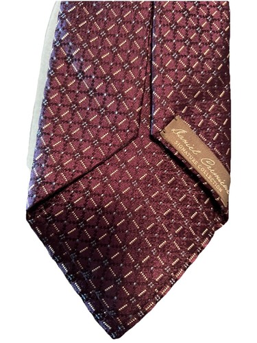 Daniel Cremieux Silk Tie 60" x 3.5" Purple Geometric Floral Signature Collection - 第 2/4 張圖片