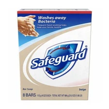 Safeguard Antibacterial Beige Bar Soap, 4 oz. 8 Bars