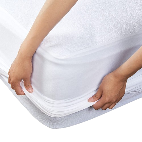WATERPROOF TERRY MATTRESS COVER PROTECTOR FITTED SHEET SINGLE DOUBLE KING SIZE - Picture 102 of 120