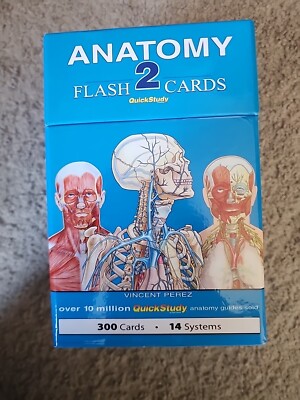 Anatomy Flash Cards QuickStudy 300 Colored Cards 14 Systems By Vincent Perez 