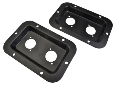 2 x Speaker Connector Plates For Speakon Sockets or XLR Black - Image 1 of 3