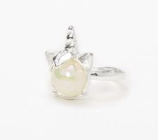 Claire s adjustable Holographic stone Unicorn Iridescent Ring sz 5 6 7 8