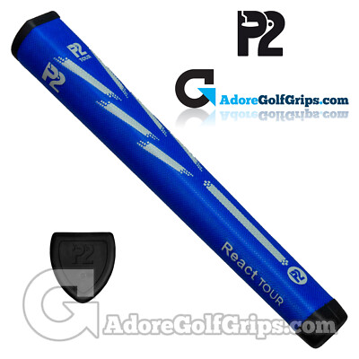 P2 React TOUR Jumbo Puttergriff (leicht) - blau / grau + gratis Band