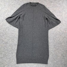 Allsaints Sweater Dress Womens Size 2 Gray Shift 100% Cashmere Knit