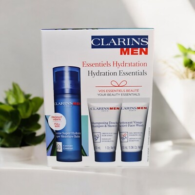 Clarins Men's Essentials Hydration-Geschenkset. Neu