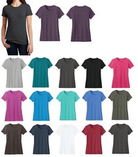 LADIES T-SHIRT, CREW NECK, SOFT, LIGHTWEIGHT COTTON BLEND, SHORT SLEEVE, S-4XL
